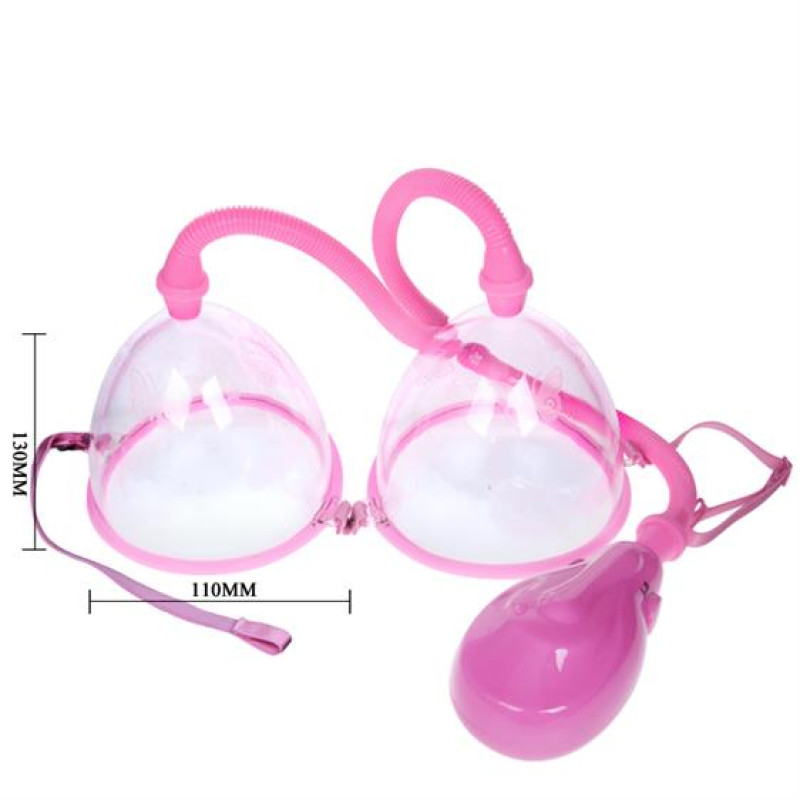 Вакуумный насос для груди LyBaile Breast Pump Enlarge With Twin Cups Vibro