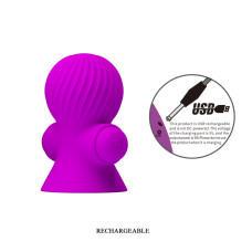 Вакуумная помпа для сосков Pretty Love Nipple Sucker Purple