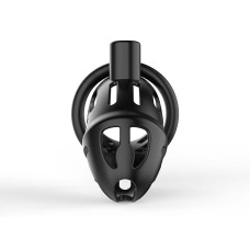 Клетка для пениса LOCKINK SEVANDA Plastic Penis Chastity Cage, черная, 3 кольца разных размеров