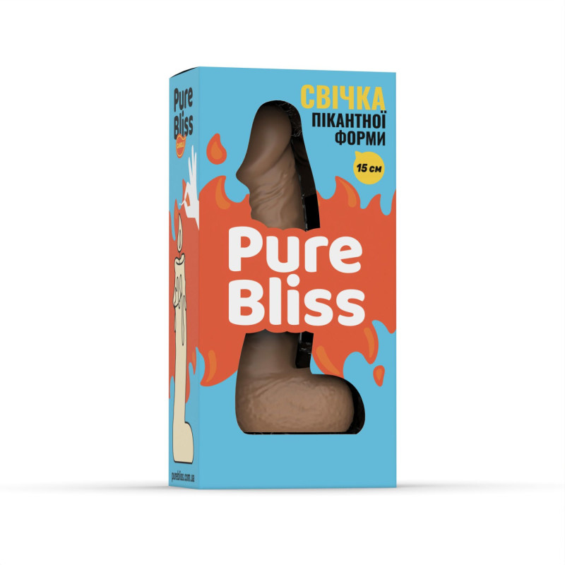 Свеча в виде члена Pure Bliss MINI Brown 15 см Свеча в виде члена Pure Bliss MINI Brown 15 см