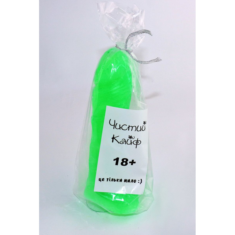 Крафтовое мыло-член с присоской Чистый Кайф M Зеленое Крафтовое мыло-член с присоской Чистый Кайф M Зеленое