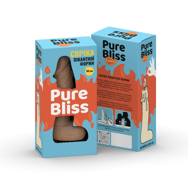 Свеча в виде члена Pure Bliss BIG Brown 18 см Свеча в виде члена Pure Bliss BIG Brown 18 см