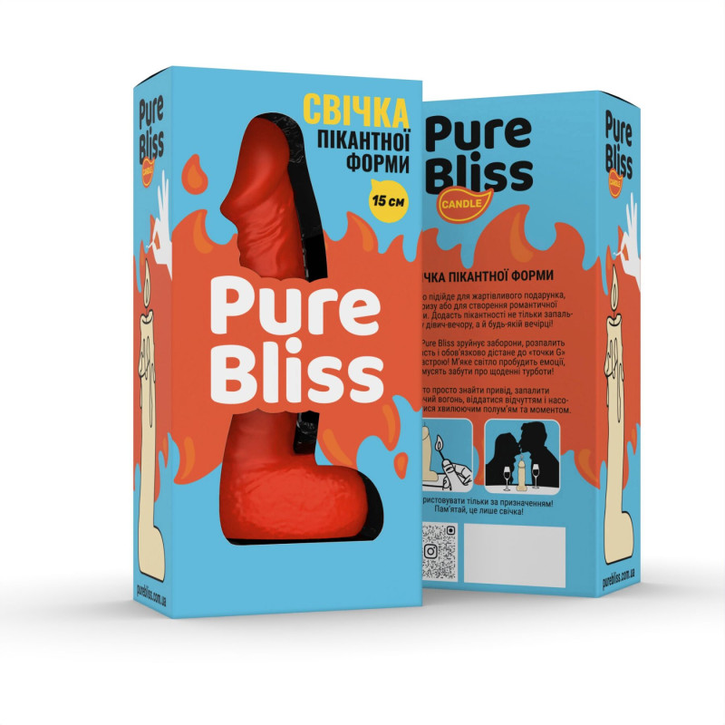 Свеча в виде члена Pure Bliss MINI Orange 15 см Свеча в виде члена Pure Bliss MINI Orange 15 см