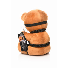Плюшевий ведмедик ROPE Teddy Bear БДСМ у шкіряній масці та обв’язці, 22x16x12 см