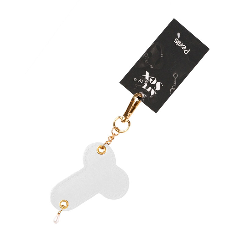 Брелок на карабине для ключей Art of Sex Fhallus, Белый Брелок на карабине для ключей Art of Sex Fhallus, Белый
