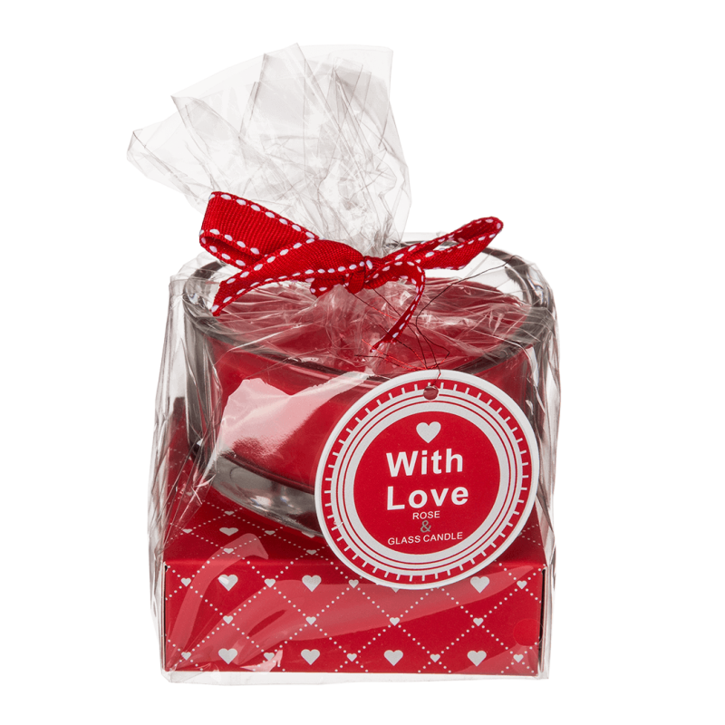 Свічка у склі OOTB Heart, 8 х 8 см Свічка у склі OOTB Heart, 8 х 8 см