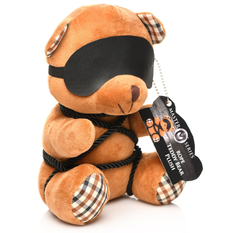 Плюшевый медвежонок ROPE Teddy Bear БДСМ в кожаной маске и обвязке, 22x16x12 см Плюшевый медвежонок ROPE Teddy Bear БДСМ в кожаной маске и обвязке, 22x16x12 см