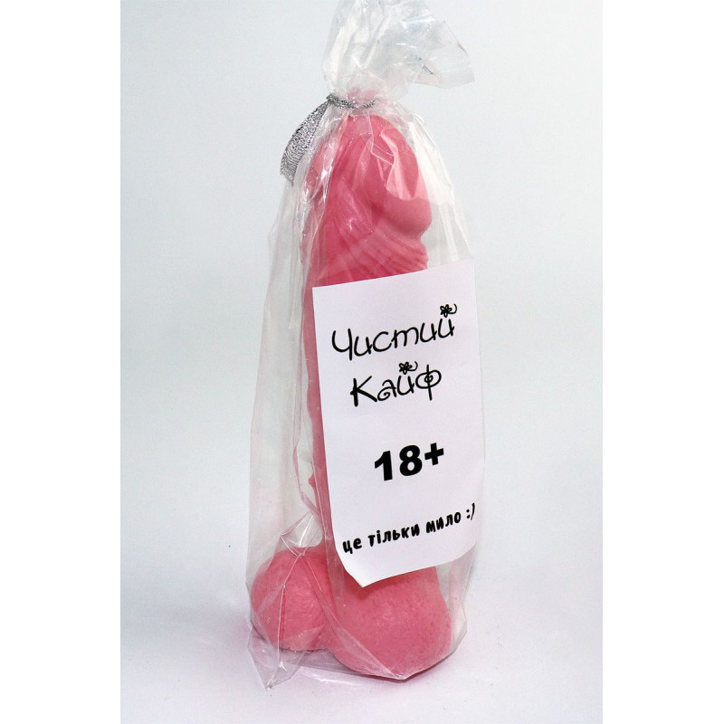 Крафтовое мыло-член с присоской Чистый Кайф M Розовое Крафтовое мыло-член с присоской Чистый Кайф M Розовое