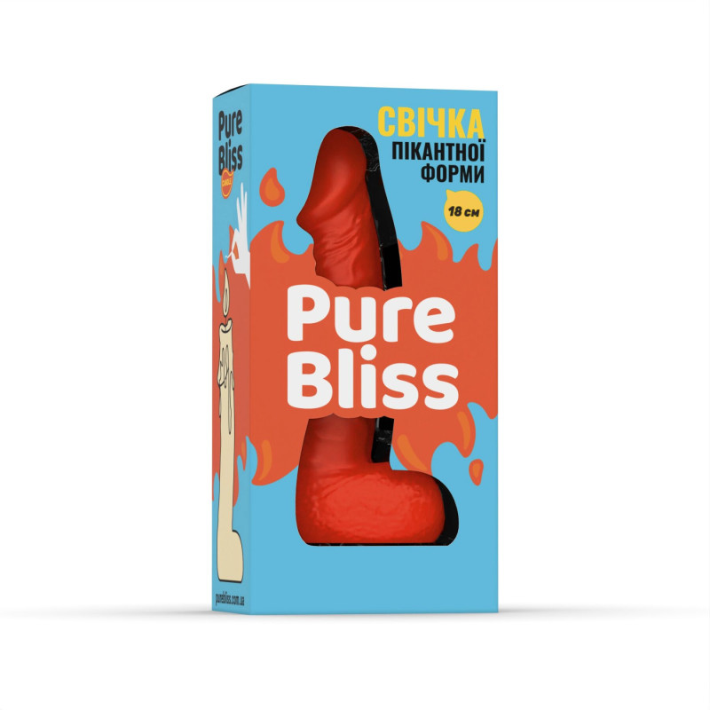 Свеча в виде члена Pure Bliss BIG Orange 18 см Свеча в виде члена Pure Bliss BIG Orange 18 см