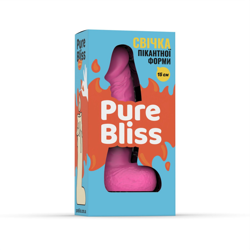 Свеча в виде члена Pure Bliss MINI Pink 15 см Свеча в виде члена Pure Bliss MINI Pink 15 см