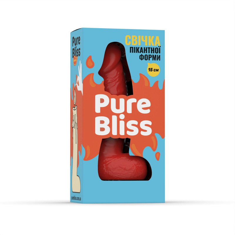 Свеча в виде члена Pure Bliss MINI Red 15 см Свеча в виде члена Pure Bliss MINI Red 15 см
