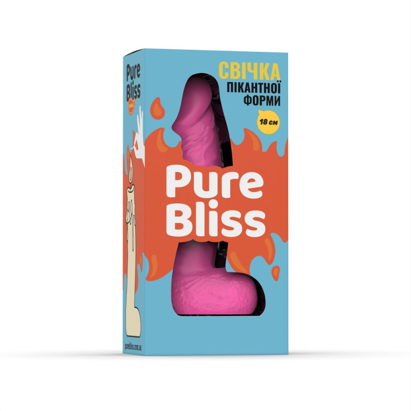 Свеча в виде члена Pure Bliss BIG Pink18 см Свеча в виде члена Pure Bliss BIG Pink18 см