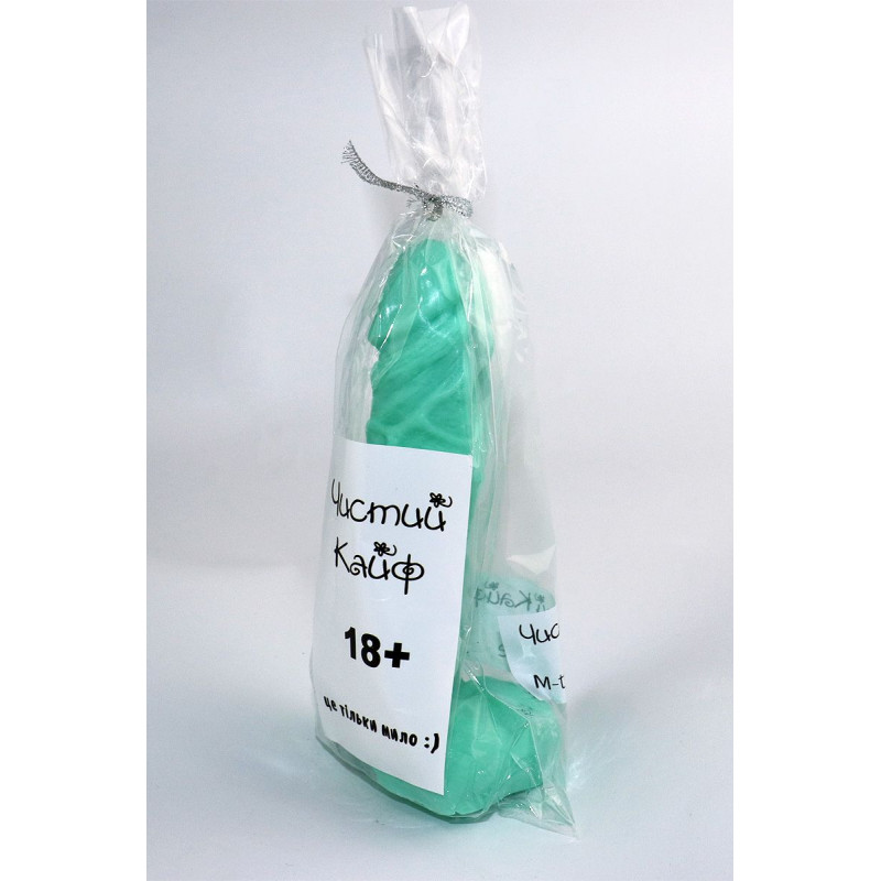 Крафтовое мыло-член с присоской Чистый Кайф M Бирюзовое Крафтовое мыло-член с присоской Чистый Кайф M Бирюзовое