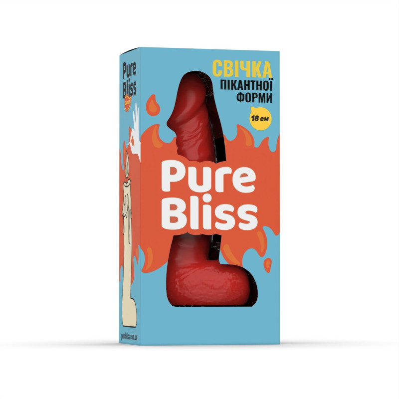 Свеча в виде члена Pure Bliss BIG Red 18 см Свеча в виде члена Pure Bliss BIG Red 18 см