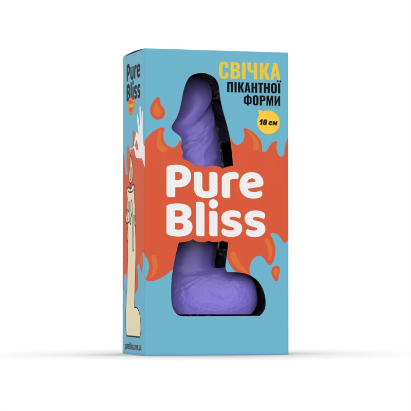 Свеча в виде члена Pure Bliss BIG Violet 18 см Свеча в виде члена Pure Bliss BIG Violet 18 см