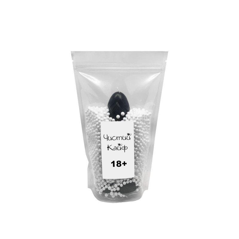 Свеча в виде члена Чистый Кайф Черная L Свеча в виде члена Чистый Кайф Черная L