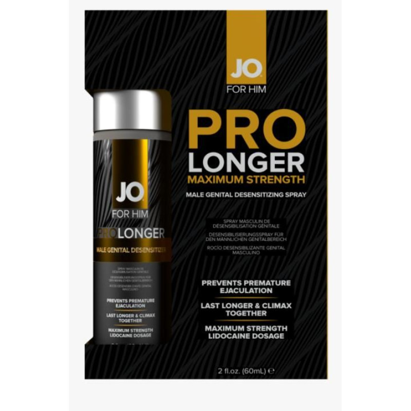 Пролонгувальний спрей JO Prolonger Spray with Lidocaine (60 мл), не містить мінеральних масел Пролонгувальний спрей JO Prolonger Spray with Lidocaine (60 мл), не містить мінеральних масел