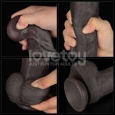 Фаллоимитатор LoveToy Dual Layered Bendable Silicone Cock XXL 14.5 Black