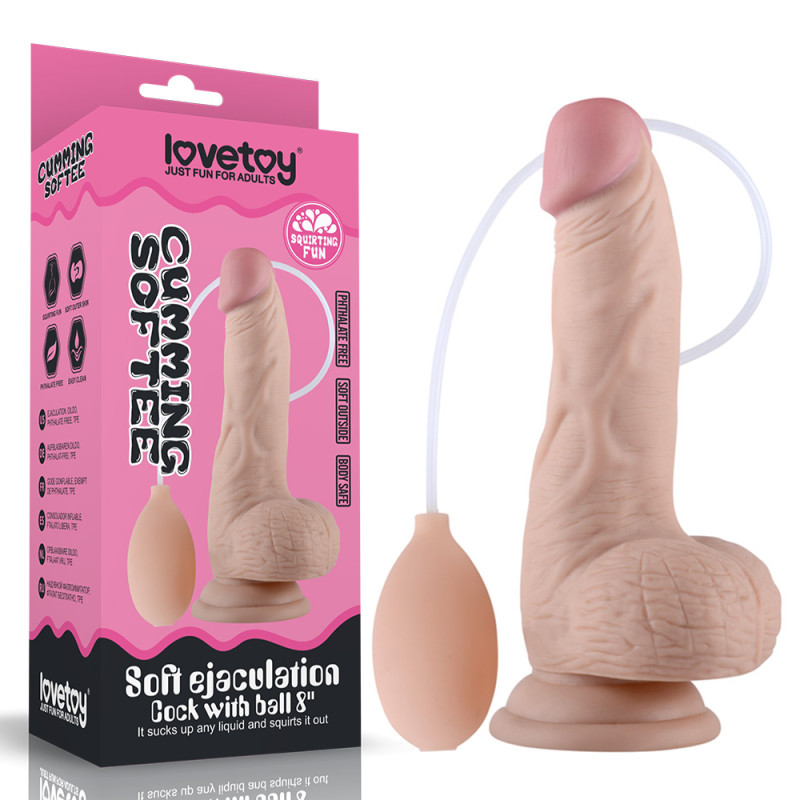 Фаллоимитатор LoveToy Soft Ejaculation Cock With Ball 8
