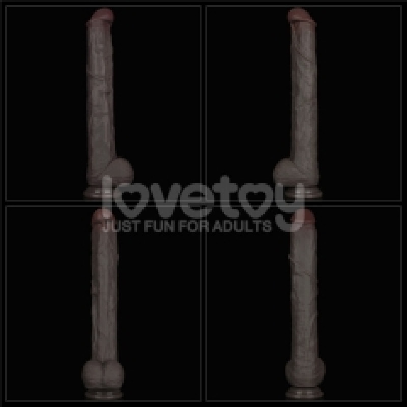 Фаллоимитатор LoveToy Dual Layered Bendable Silicone Cock XXL 14.5 Black