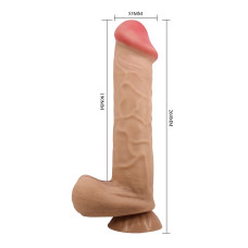Фалоімітатор Pretty Love Mendel Sliding Skin 10.2 Flesh