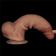 Фаллоимитатор LoveToy Sliding Skin Pro Dual Layer Silicone Dong 8.5 Flesh #1