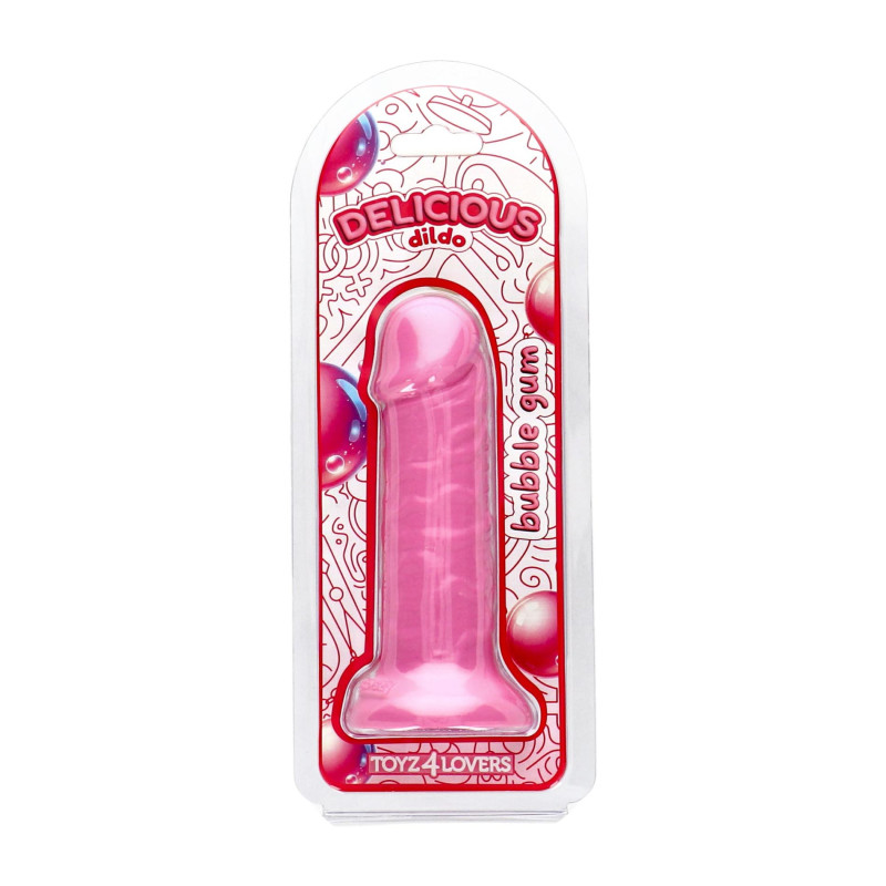 Фаллоимитатор с ароматом жвачки Toyz4lovers Delicious Dildo Bubble Gum, 15 см