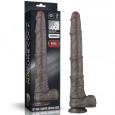 Фаллоимитатор LoveToy Dual Layered Bendable Silicone Cock XXL 16 Black