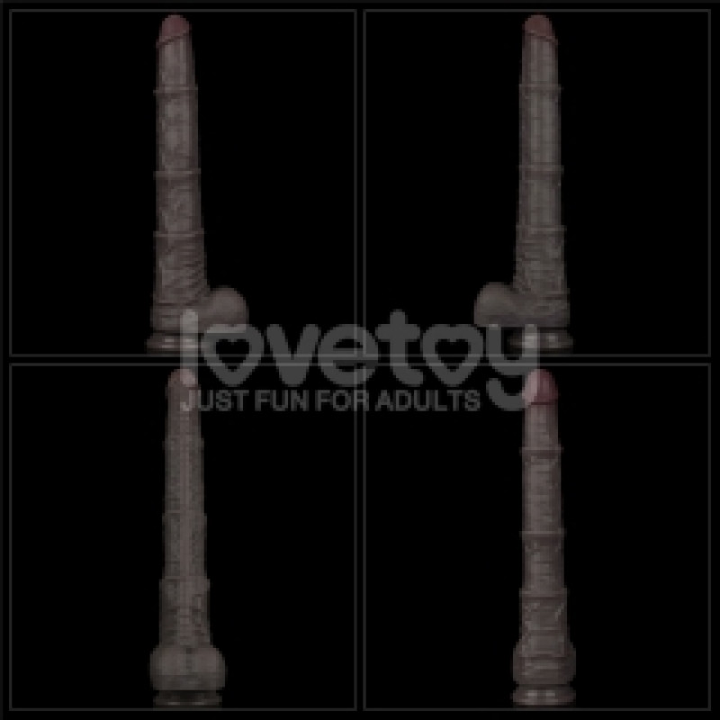Фаллоимитатор LoveToy Dual Layered Bendable Silicone Cock XXL 16 Black