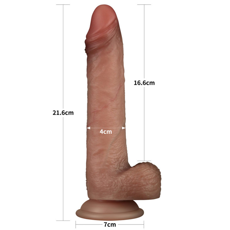 Фаллоимитатор LoveToy Sliding Skin Pro Dual Layer Silicone Dong 8.5 Flesh #2