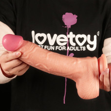 Фаллоимитатор LoveToy DualLoveToyLayered Silicone Cock 10 Flesh #1