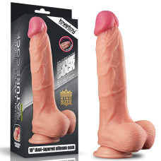 Фаллоимитатор LoveToy DualLoveToyLayered Silicone Cock 10 Flesh #1
