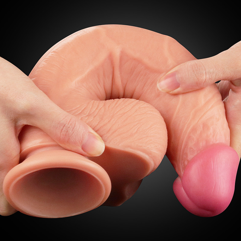 Фаллоимитатор LoveToy DualLoveToyLayered Silicone Cock 10 Flesh #1