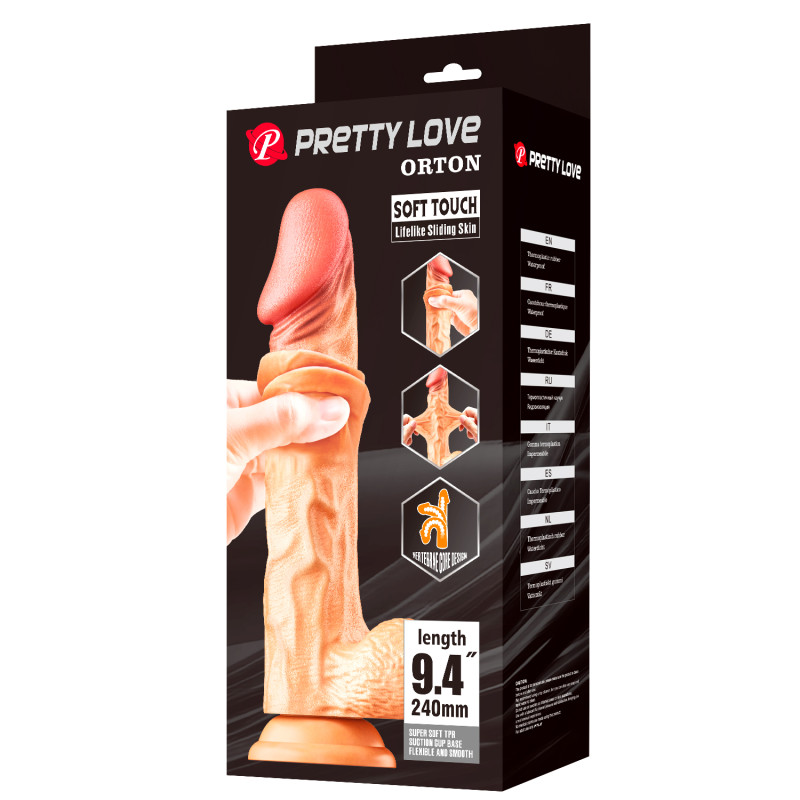 Фаллоимитатор Pretty Love Orton Sliding Skin 9.4" Flesh