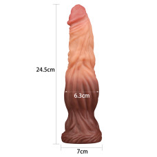Фалоімітатор LoveToy DualLoveToyLayered Silicone Cock 9.5 Brown