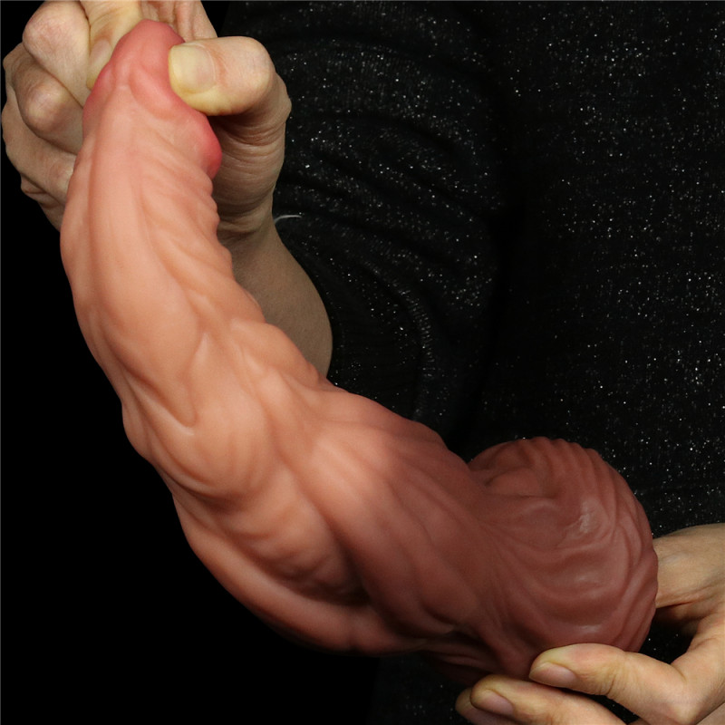 Фалоімітатор LoveToy DualLoveToyLayered Silicone Cock 9.5 Brown