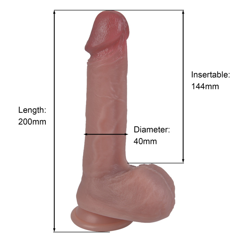Фаллоимитатор Erospace Natural Play Silicone Dildo D1, 21 см