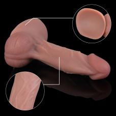 Фаллоимитатор Erospace Natural Play Silicone Dildo D4, 21 см