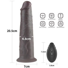 Вибратор LoveToy DualLoveToyLayered Silicone Rotator 8 Black
