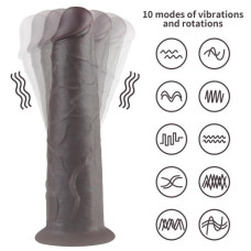 Вибратор LoveToy DualLoveToyLayered Silicone Rotator 8 Black