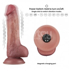 Реалистичный вибратор LoveToy Vibrating Dual Density Power Cock 8.5