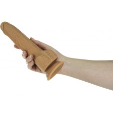 Фаллоимитатор с пульсацией Naked ADDICTION Dominic 9″ Caramel, пульт ДУ, диаметр 4,2 см