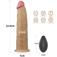 Вібратор LoveToy DualLoveToyLayered Silicone Rotator 9 Flesh