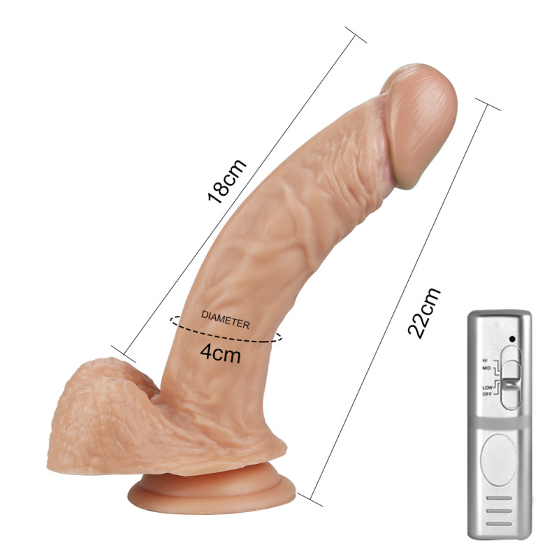 Вибратор LoveToy Real Extreme Vibrating Dildo 8.5