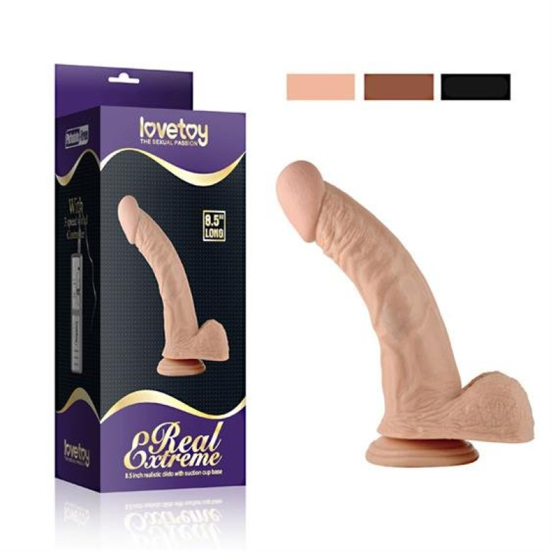 Вибратор LoveToy Real Extreme Vibrating Dildo 8.5