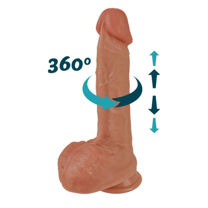 Вибратор Erospace Natural Play Thrusting Dildo with Swing Motion and Heating D6, 22 см