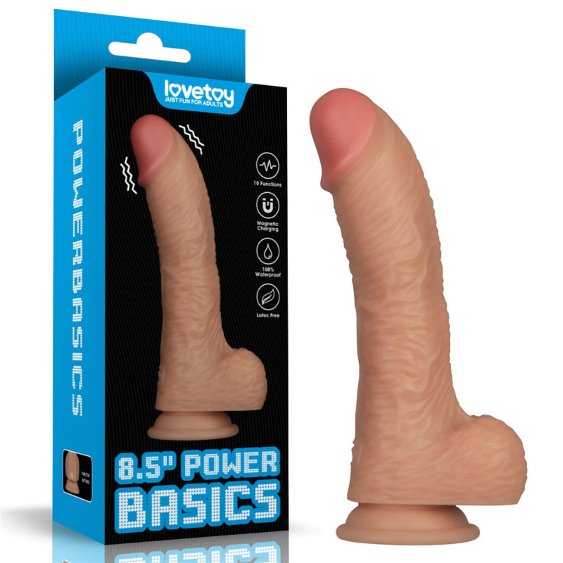 Реалістичний вібратор LoveToy Vibrating Power Basics Cock 8.5