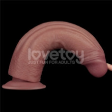 Реалістичний вібратор LoveToy Vibrating Dual Density Power Cock 10.5