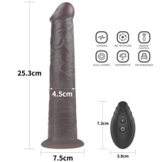 Вибратор LoveToy DualLoveToyLayered Silicone Rotator 10 Black