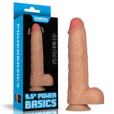 Реалістичний вібратор LoveToy Vibrating Power Basics Cock 9.5